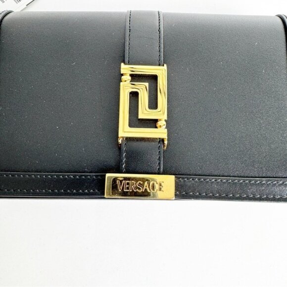 NWT Versace Grecca Goddess Mini Bag (without strap) Clutch in Black and Gold - Picture 7 of 11